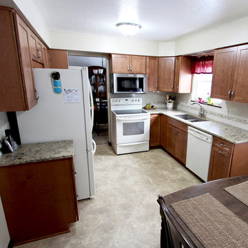 Waypoint Maple Spice Cabinets with Eternia Quartz Claremont Countertops