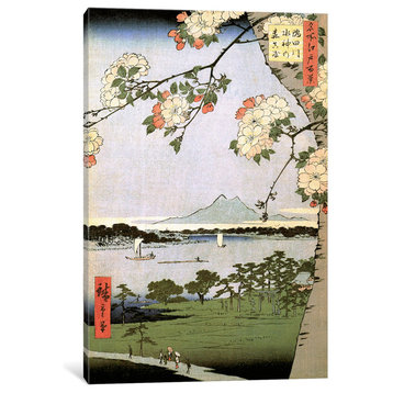 "Sumidagawa Suijin No Mori Massaki" Wrapped Canvas Print, 18x12x1.5