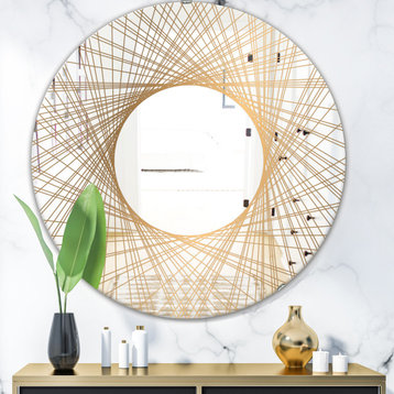 Designart Capital Gold Essential 6 Accent Or Vanity Oval Or Round Vanity Mirror,