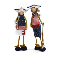 Shea's Wildflower - Sailors Sam And Sara, 12", 2 Assorted - Wreaths And Garlands