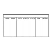 Whiteboard Weekly Calendar Wall Decal