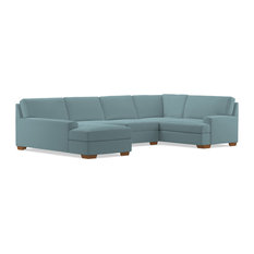 Bradbury 3-Piece Sectional Sofa, Cloud Velvet, Chaise on Left