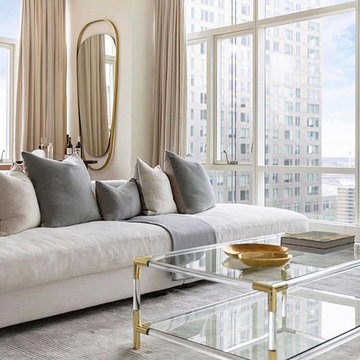 Modern Coffee Tables with Lucite Acrylic Legs