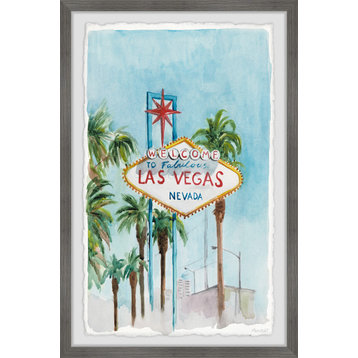 "Welcome to Fabulous Las Vegas" Framed Painting Print, 12x18