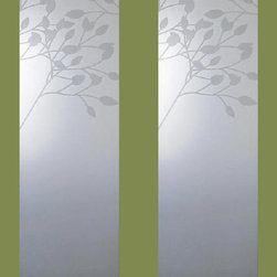 Interior French Doors with etched glass floral design - Patio Doors