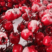 Christmas Berry Wreath 22" With Ice Front Door
