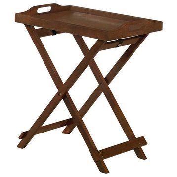 Convenience Concepts Designs2Go Folding Tray Table in Espresso Wood Finish