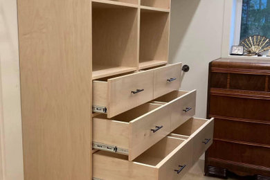 Walk-in Closet Maple Storage Cabinet