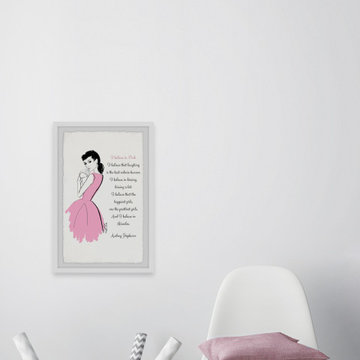 "I Believe in Pink and in Miracle" Framed Painting Print