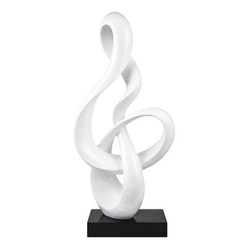 White Decoration Ornaments for Living Room Dining Room Office Cabinets Bar Shelf Table Centerpiece Large FJS Modern Abstract Art Ceramic Statue Home Decor
