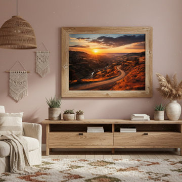 A Tranquil Trail Photorealistic Digital Art Boho Style Wall Art