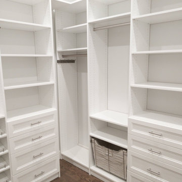 Master Bedroom Closet with a make up station, in Sugar Loaf, NY