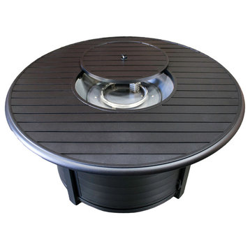 Round Slatted Extruded Fire Pit