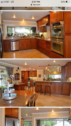 Kitchen Remodel with Cherry Wood Cabinets