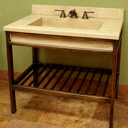 Vanities  wrought iron and stone - Bathroom Vanities And Sink Consoles