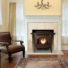 Family room w/pellet stove