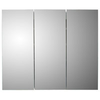 Tri-View Medicine Cabinet, 36"x30", Polished Edge, Surface Mounted