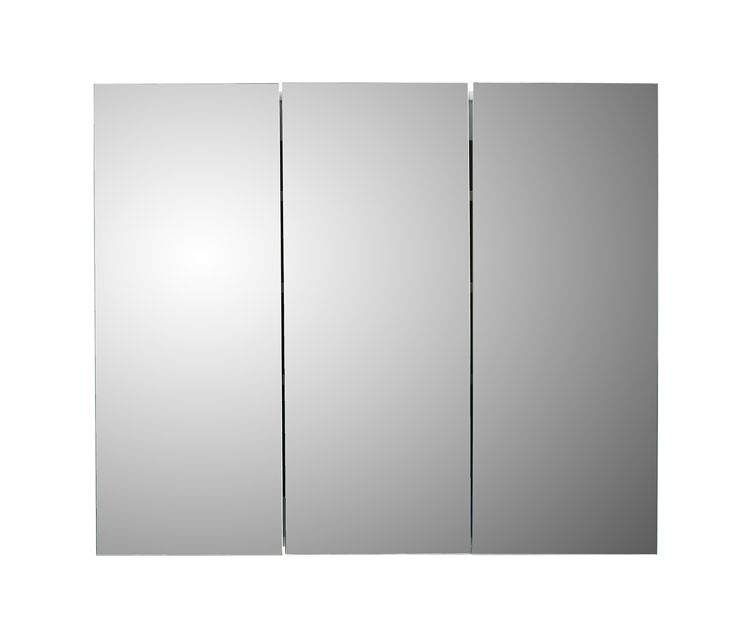 Tri-View Medicine Cabinet, 36"x30", Polished Edge, Surface Mounted