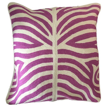 Zebra Print Cushion Cover, Pink