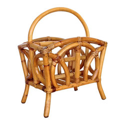 Restored Rattan Magazine Rack - Books