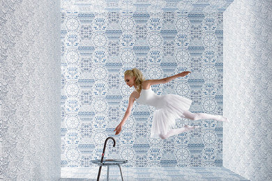 World Heritage Blue & White Wallpaper by Marcel Wanders