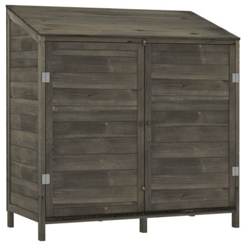 Vidaxl Garden Shed Anthracite 40.2"x20.5"x44.1" Solid Wood Fir