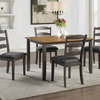 West Lake 47� 5-Piece Dining Table Set, Antique Natural Top/Gray Base