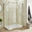 Pacific Curved Walk-In Shower Enclosure With Polished Chrome Frame