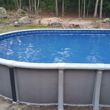 18x40 Above Ground Pool Install By Aquarian Pool and Spa Medway Ma 401-332-9183