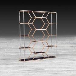 Varossi Hexagon Shelf Rose Gold - Varossi Collection - Bookcases