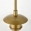 Midcentury Modern Brass And Clear 3-Light Pendant