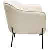 Status Accent Chair, Cream Fabric With Black Powder Coated Metal Leg