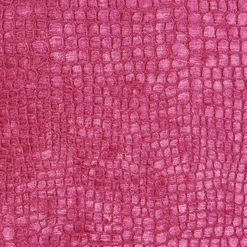 Purple Pink Alligator Print Shiny Woven Velvet Upholstery Fabric By The Yard