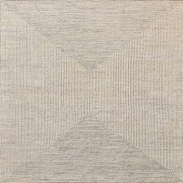 Ahgly Company Indoor Square Mid-Century Modern Area Rugs, 4' Square