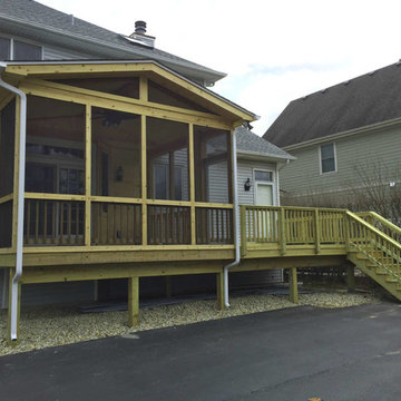 Screened Porch with Deck by Lombard, IL Archadeck of Chicagoland