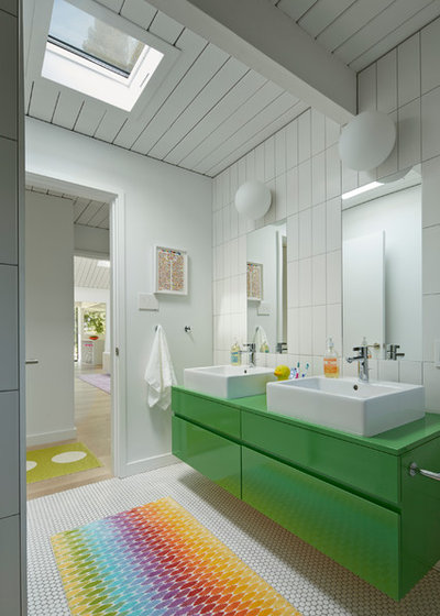 Midcentury Bathroom by Flegel's Construction Co., Inc.