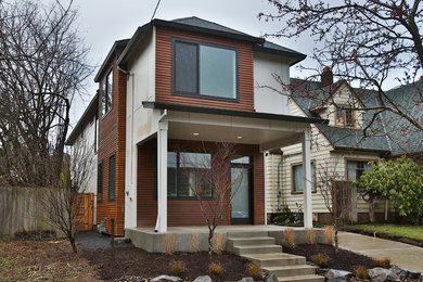 Inspiration for a contemporary exterior home remodel in Portland