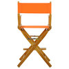 24" Director's Chair With Honey Oak Frame, Tangerine Canvas
