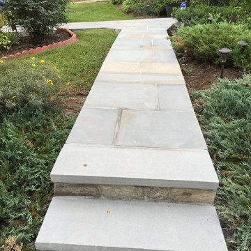 Thermal Cut Flagstone Walkway in Bethesda With 2 Inch Thick Step Runners