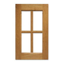 Del Oro with French Glass from CabinetNow.com shown in Alder - Kitchen Cabinetry