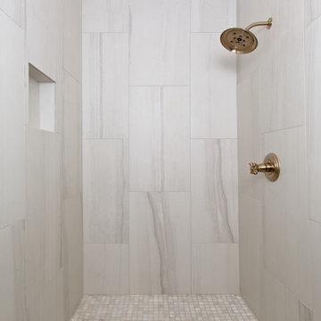 Large tile custom shower