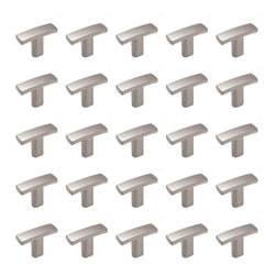 Cosmas - Subtle Arch Cabinet Knob, Satin Nickel, Set of 25 - Cabinet And Drawer Knobs