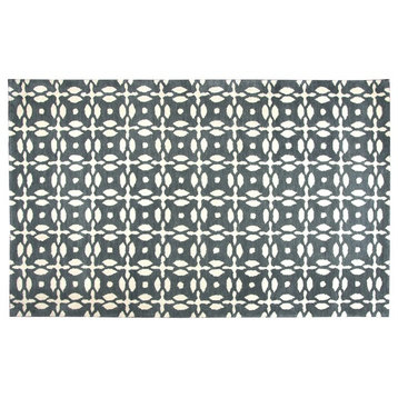 Rizzy Home Opus OP8231 Gray Print Area Rug, 2'6"x10' Runner