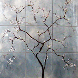 Cherry Branch Tile Murals - Wall And Floor Tile