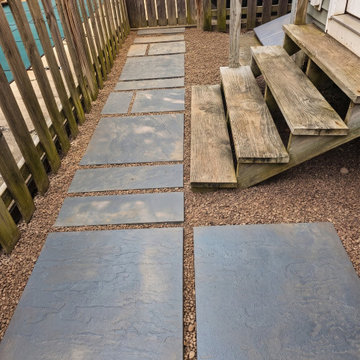 French Drain Stepping Stone Walkway Schenectady Drainage Installation
