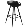 Homycasa Fiyan 27.6" Metal Counter Stools in Black (Set of 2)