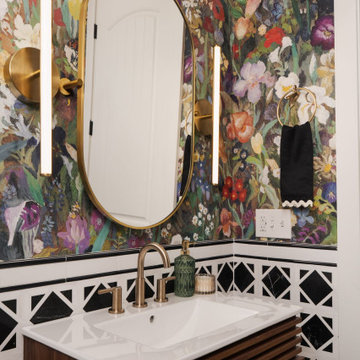 Moody Botanicals Meet Garden Maximalism in a Statement-Making Powder Room
