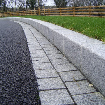 Granite kerbs and cube driveway detail