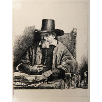 Rembrandt van Rijn "Portrait du Docteur Petrus Van Tol, B284" Heliogravure
