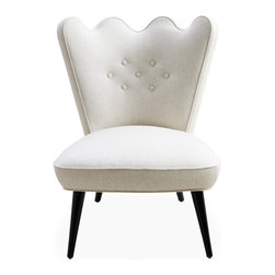 Jonathan Adler - Ripple Slipper Chair, Devere Creme - Armchairs And Accent Chairs